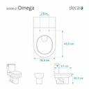 Ver imagem 2 de Assento Sanitário Poliester Omega Cinza para vaso Deca