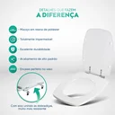 Ver imagem 4 de Assento Sanitário Poliester Stylus Marfim (Bege) para vaso Celite
