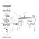 Ver imagem 5 de Conjunto de Mesa Sala de Jantar Bruna 1m com 4 Cadeiras Granito Tubular Artefamol