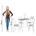 Ver imagem 6 de Conjunto de Mesa Sala de Jantar Bruna 1m com 4 Cadeiras Granito Tubular Artefamol