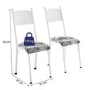Ver imagem 4 de Conjunto de Mesa Sala de Jantar Bruna 1m com 4 Cadeiras Granito Tubular Artefamol