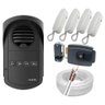Kit Interfone Agl 4 Pontos + Fechadura Elétrica + 100m Cabo - Preto - 1