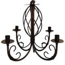 Ver imagem 1 de Luminária Pendente de Ferro Artesanal Decorativo para Quarto Moderno - Verniz