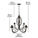 Ver imagem 2 de Luminária Pendente de Ferro Artesanal Decorativo para Quarto Moderno - Verniz