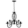 Lustre Moderno Decorativo para Sala de Jantar Iluminação Interna - Preto - 6