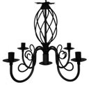 Ver imagem 1 de Lustre Moderno Decorativo para Sala de Jantar Iluminação Interna - Preto