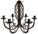 Ver imagem 1 de Pendente Luminária de Metal Trançada em Espiral para Iluminação Interna - Verniz