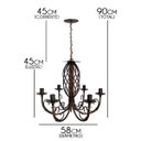 Ver imagem 2 de Pendente Luminária de Metal Trançada em Espiral para Iluminação Interna - Verniz