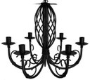 Ver imagem 1 de Pendente Luminária de Metal Trançada em Espiral para Iluminação Interna - Preto