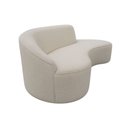 Ver imagem 3 de Sofá Curvo 210cm Braço Lado Esquerdo Mavie Bouclé Off White - Sallar Home
