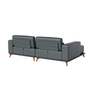 Ver imagem 3 de Sofá 3 Lugares Living Fixo Houston com Chaise 2,48m em Couro Musgo:musgo