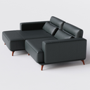 Ver imagem 4 de Sofá 3 Lugares Living Fixo Houston com Chaise 2,48m em Couro Musgo:musgo