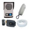 Kit Interfone Porteiro Eletrônico Agl P100 + Fechadura Elétrica + Cabo - Branco - 1