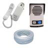 Kit Interfone Porteiro Eletrônico Agl P100 + Fechadura Elétrica + Cabo - Branco - 2