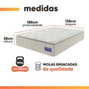 Ver imagem 3 de Colchão Casal Ortopédico Atena Molas Ensacadas Pillow Top Hip Sleep