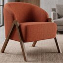 Ver imagem 2 de Poltrona Decorativa Iris Pes Madeira Linho Color Trend Tca 303 Moll