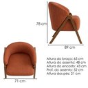 Ver imagem 3 de Poltrona Decorativa Iris Pes Madeira Linho Color Trend Tca 303 Moll
