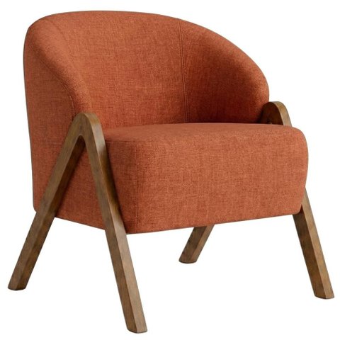 Poltrona Decorativa Iris Pes Madeira Linho Color Trend Tca 303 Moll