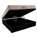 Ver imagem 2 de Cama Box com Baú King Airtech Molas Ensacadas Suede Preto Ortobom