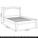 Ver imagem 4 de Cama Casal 140cm Madeira Maciça Lone Castanho F07 - Mpozenato