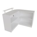 Ver imagem 2 de Balcão Caixa Em L 100% MDF Modelo New 134+134x95x45 cm Comac Branco
