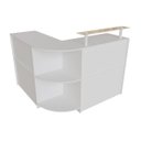 Ver imagem 1 de Balcão Caixa Em L 100% MDF Modelo New 134+134x95x45 cm Comac Branco