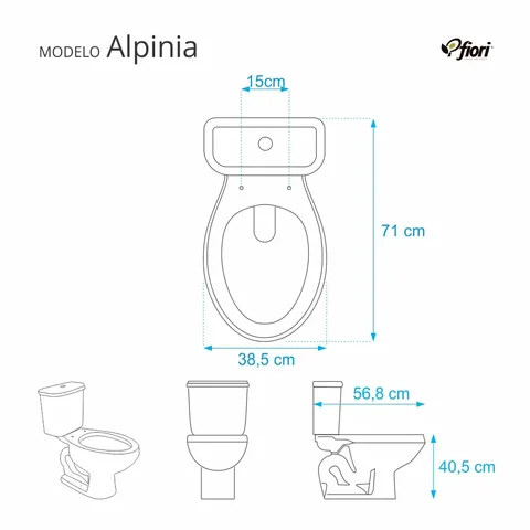 Assento Sanitário Alpinia Marfim Para Louça Fiori