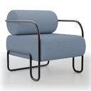Ver imagem 1 de Poltrona Decorativa Orgânica Living Miska Linho Denim - Desk Design
