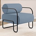 Ver imagem 2 de Poltrona Decorativa Orgânica Living Miska Linho Denim - Desk Design