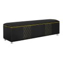 Ver imagem 5 de Baú Organizador Fighter para Quarto Gamer 90 Cm Corino:preto e Amarelo