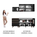 Ver imagem 2 de Cozinha Completa Madesa Reims com Armário e Balcão Preto