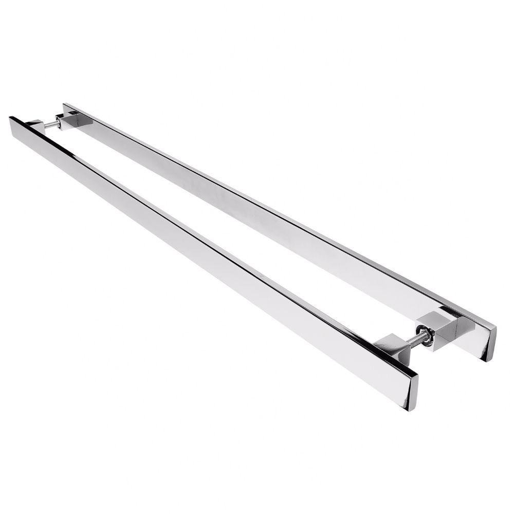 Puxador Inox para Porta Pivotante Madeira Vidro 40 Cm - 7