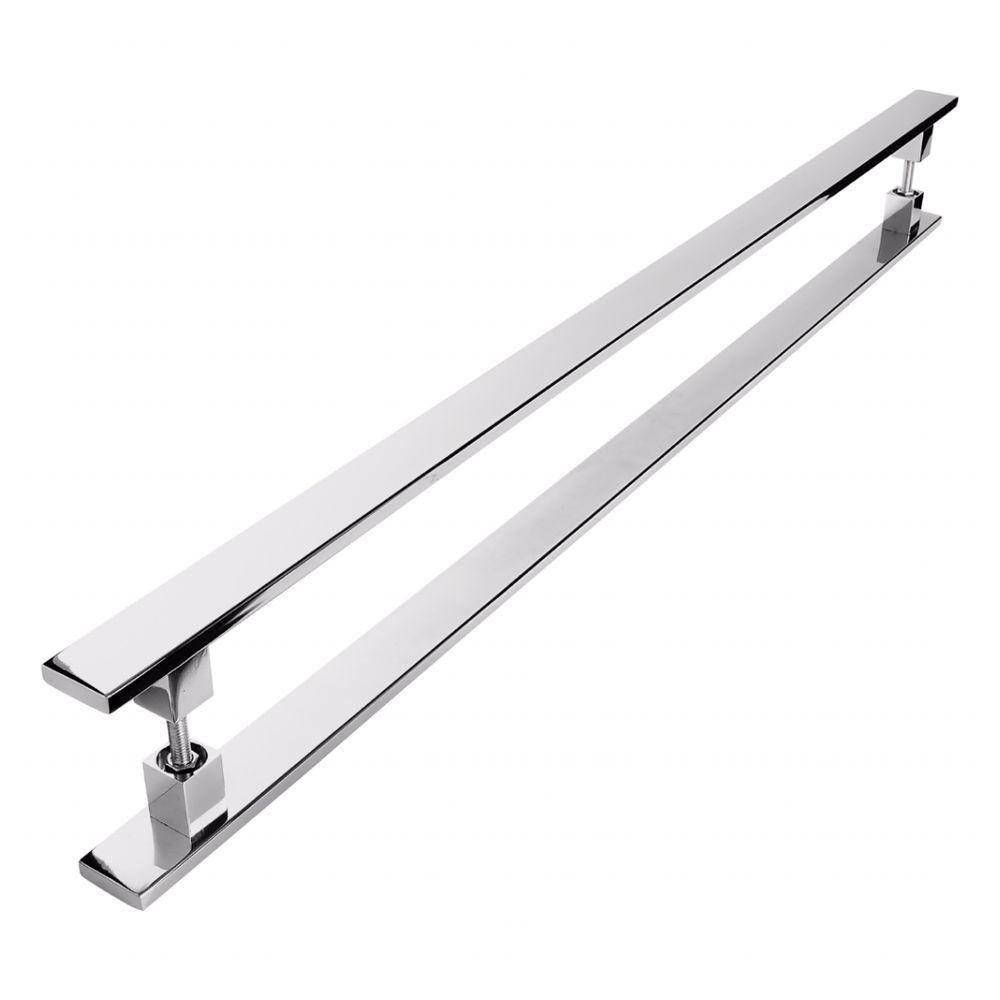 Puxador Inox para Porta Pivotante Madeira Vidro 40 Cm - 9