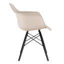 Ver imagem 3 de Kit 2 Cadeiras Charles Eames Eiffel com Braços - Daw - Nude - Bege - Madeira Preta