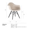 Kit 2 Cadeiras Charles Eames Eiffel com Braços - Daw - Nude - Bege - Madeira Preta - 7