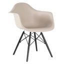 Ver imagem 2 de Kit 2 Cadeiras Charles Eames Eiffel com Braços - Daw - Nude - Bege - Madeira Preta