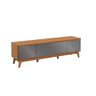 Rack Kappesberg 3 Portas Canela/chumbo 180cm - 2