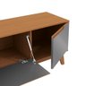 Rack Kappesberg 3 Portas Canela/chumbo 180cm - 6
