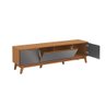 Rack Kappesberg 3 Portas Canela/chumbo 180cm - 7