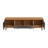 Rack Kappesberg 3 Portas Canela/chumbo 180cm - 8