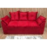 Sofá 3 Lugares Vermelho 608 Paris - 2