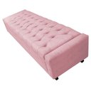 Ver imagem 5 de Calçadeira Baú Queen Everest P02 160cm para Cama Box Suede - Doce Sonho Móveis Rosa Bebê