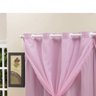 Cortina Blackout PVC com Tecido Voil 2,00 M x 1,40 M Rosa - 2