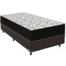 Cama Box Solteiro Marrom + Colchão Casal de Espuma D45 - Ortobom - Airtech 150 58x88x188cm - 1