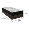 Cama Box Solteiro Marrom + Colchão Casal de Espuma D45 - Ortobom - Airtech 150 58x88x188cm - 3