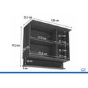 Ver imagem 3 de Armário Aéreo Modulado 3 Portas 120cm Liga Canela Kappesberg