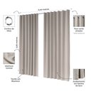 Ver imagem 6 de Cortina Blackout 5.40m X 5.00 Pé Direito Duplo Tecido Solaris:off White
