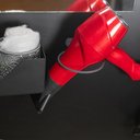 Ver imagem 4 de Suporte Secador de Cabelos Parede Cinza 11cm Masutti Aramado Organizador