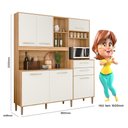 Ver imagem 6 de Cozinha Compacta Salsa 6 Portas e 2 Gavetas Freijó/off White Cristal - Nicioli