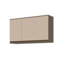 Ver imagem 2 de Armário Aéreo de Cozinha Lora 120cm 3 Portas MDF Porta de Bater Duna-Cristal